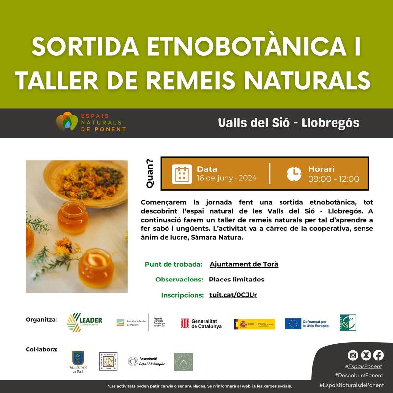 cartell Sortida etnobotànica i taller de remeis naturals
