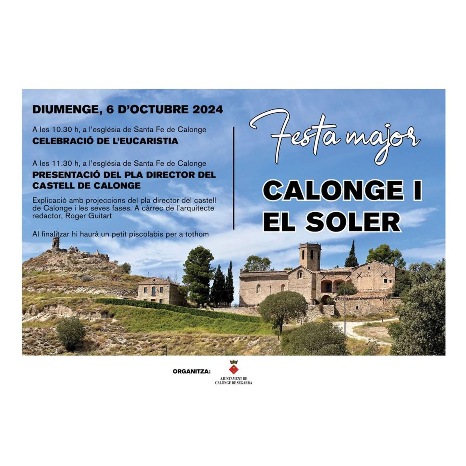 cartell Festa Major de Calonge i El Soler 2024