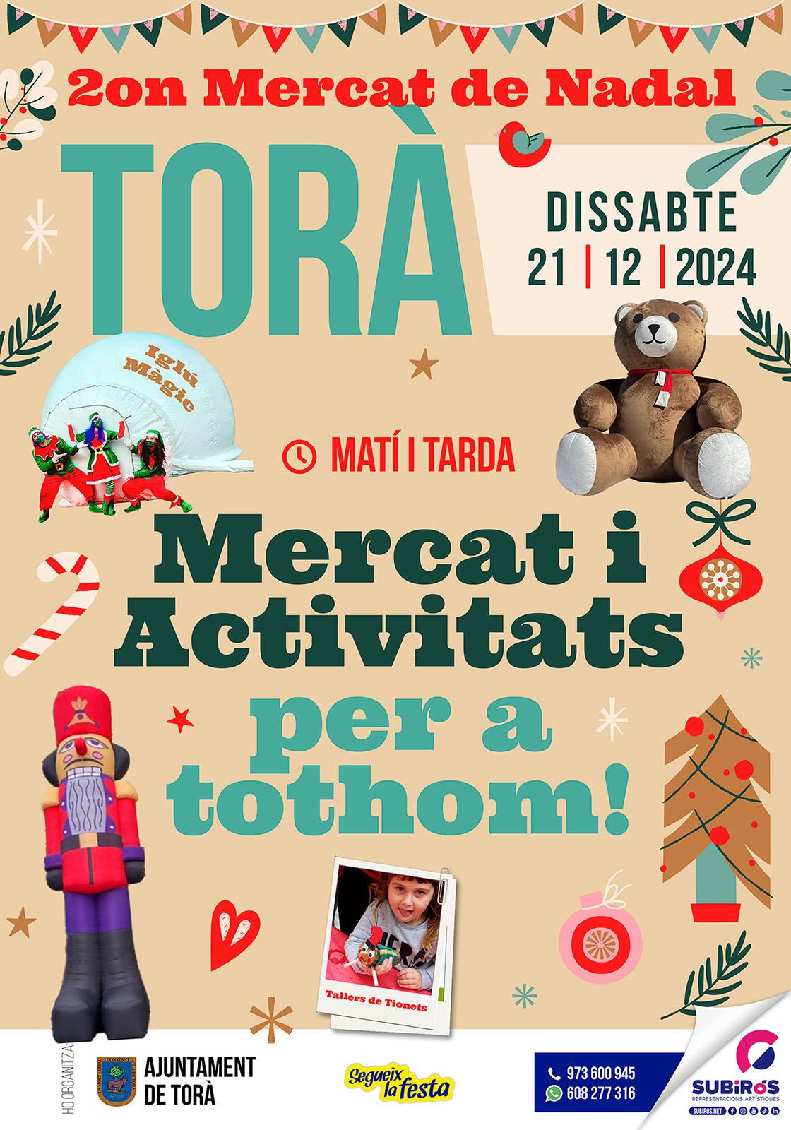 cartell 2n. Mercat de Nadal a Torà